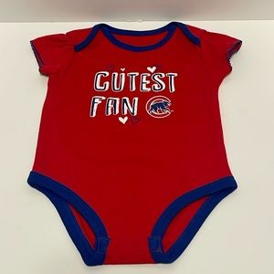 MLB Chicago Cubs Bodysuit Baby Girl’s Size 12 Month Baseball Cutest Fan NWOT